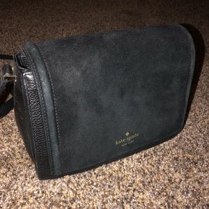 Kate Spade Black Leather and Suede Crossbody